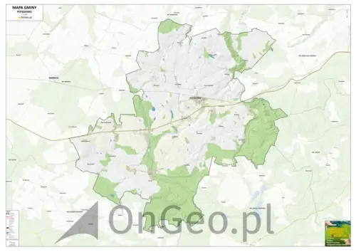 Mapa gminy Potęgowo